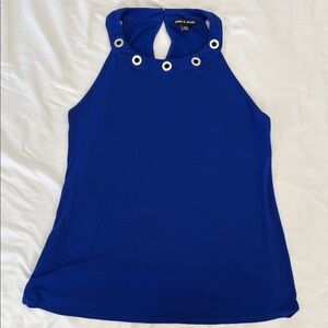 Cable & Gauge Blue Cut Out Tank Top